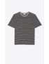 [SAINT LAURENT] monogram classic t shirt in striped jersey 665238Y36GP1407