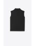 [SAINT LAURENT] cassandre sleeveless polo shirt in cotton pique 681412YB2OC1000