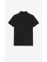 [SAINT LAURENT] monogram polo shirt in wool pique 665250Y36IG1000