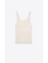 [SAINT LAURENT] cassandre tank top in wool silk jersey 681465Y36HA9502