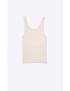 [SAINT LAURENT] cassandre tank top in wool silk jersey 681465Y36HA9502