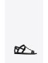 [SAINT LAURENT] cassandra sandals in smooth leather 664520DWETT1000