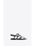 [SAINT LAURENT] cassandra sandals in smooth leather 652758BDATT1000