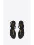[SAINT LAURENT] cassandra flat sandals in patent leather with gold tone monogram 659817B8IKK1000
