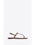 [SAINT LAURENT] cassandra sandals in leather 657917BDATT7660