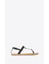 [SAINT LAURENT] cassandra sandals in smooth leather 688692DWEDD1000