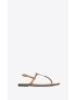 [SAINT LAURENT] cassandra sandals in vegetable tanned leather 659817AAAM77052