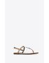 [SAINT LAURENT] cassandra sandals in vegetable tanned leather 659817AAAM77052