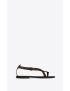 [SAINT LAURENT] culver flat sandals in smooth leather 686286DWE006023