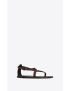 [SAINT LAURENT] culver flat sandals in smooth leather 686286DWE006023