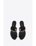 [SAINT LAURENT] le maillon flat sandals in smooth leather 6574532WN001000