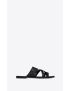 [SAINT LAURENT] culver flat mules in smooth leather 671898DWE001000