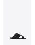 [SAINT LAURENT] culver flat mules in smooth leather 671898DWE001000