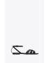 [SAINT LAURENT] tribute sandals in crocodile embossed shiny leather 6200901YQ001000