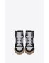 [SAINT LAURENT] sl24 mid top sneakers in smooth and perforated leather 6106192W4509063
