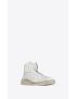 [SAINT LAURENT] sl24 mid top sneakers in used look leather 61061904LB09030