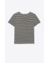 [SAINT LAURENT] striped monogram t shirt in jersey 683809Y36OZ1095