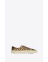 [SAINT LAURENT] venice sneakers in shiny leopard print leather 692322AAAJY8098