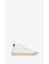 [SAINT LAURENT] court classic sl 39 mid top sneakers in canvas and leather 67628012ND09241