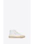 [SAINT LAURENT] court classic sl 39 mid top sneakers in canvas and leather 67628012ND09241