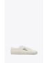 [SAINT LAURENT] court classic sl 06 embroidered sneakers in canvas and leather 610648GUP109113