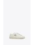 [SAINT LAURENT] court classic sl 06 embroidered sneakers in canvas and leather 610648GUP109113