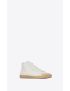 [SAINT LAURENT] court classic sl 39 mid top sneakers in canvas and leather 67152612NA09026
