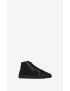 [SAINT LAURENT] court classic sl 39 mid top sneakers in canvas and leather 66935812N901000