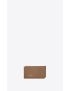 [SAINT LAURENT] fragments zipped card case in grain de poudre embossed leather 609362BTY0N2154