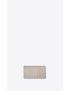 [SAINT LAURENT] cassandre matelasse zipped fragments card case in grain de poudre embossed leather 607915BOW019207