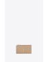 [SAINT LAURENT] cassandre saint laurent matelasse zipped fragments card case in grain de poudre embossed leather 607915BOW012721