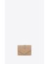 [SAINT LAURENT] envelope flap card case in mix matelasse grain de poudre embossed leather 651027BOWT12721