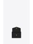 [SAINT LAURENT] uptown flap card case in grain de poudre embossed leather 5823051GF0J1000