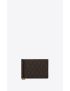 [SAINT LAURENT] le cassandre bill clip wallet in cassandre canvas and smooth leather 6471532UY2W2166