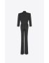 [SAINT LAURENT] tailored jumpsuit in chevron wool 695153Y7C361000