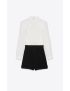 [SAINT LAURENT] backless playsuit in sable saint laurent 691289Y012W9601