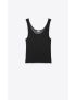 [SAINT LAURENT] tank top in sheer knit 686850Y75MP1000