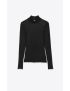 [SAINT LAURENT] turtleneck top in sheer knit 686851Y75MP1000