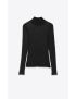 [SAINT LAURENT] turtleneck top in sheer knit 686851Y75MP1000