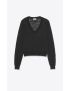 [SAINT LAURENT] v neck sweater in mohair and viscose 685349YATR21000