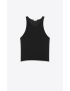 [SAINT LAURENT] sheer tank top in fine cashmere 620813YA2HZ1000