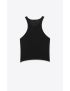 [SAINT LAURENT] sheer tank top in fine cashmere 620813YA2HZ1000