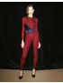 [SAINT LAURENT] long sleeved catsuit in cashmere, wool and silk 696519YAPK26150