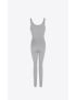 [SAINT LAURENT] sleeveless catsuit in cashmere, wool and silk 696509YAPK21403