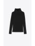 [SAINT LAURENT] cassandre ribbed turtleneck sweater in wool and cashmere 666098Y75DM1000