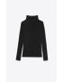 [SAINT LAURENT] cassandre ribbed turtleneck sweater in wool and cashmere 666098Y75DM1000