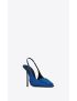 [SAINT LAURENT] maxine slingback pumps in crepe de chine 696977AAAKY4306