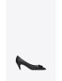 [SAINT LAURENT] anais bow pumps in smooth leather 6308861ZJ101299