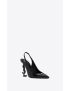 [SAINT LAURENT] opyum slingback pumps in patent leather with black heel 6301070NPVV1000