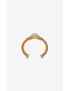 [SAINT LAURENT] oversized stone cuff bracelet in metal and quartz 696408Y15QU9137